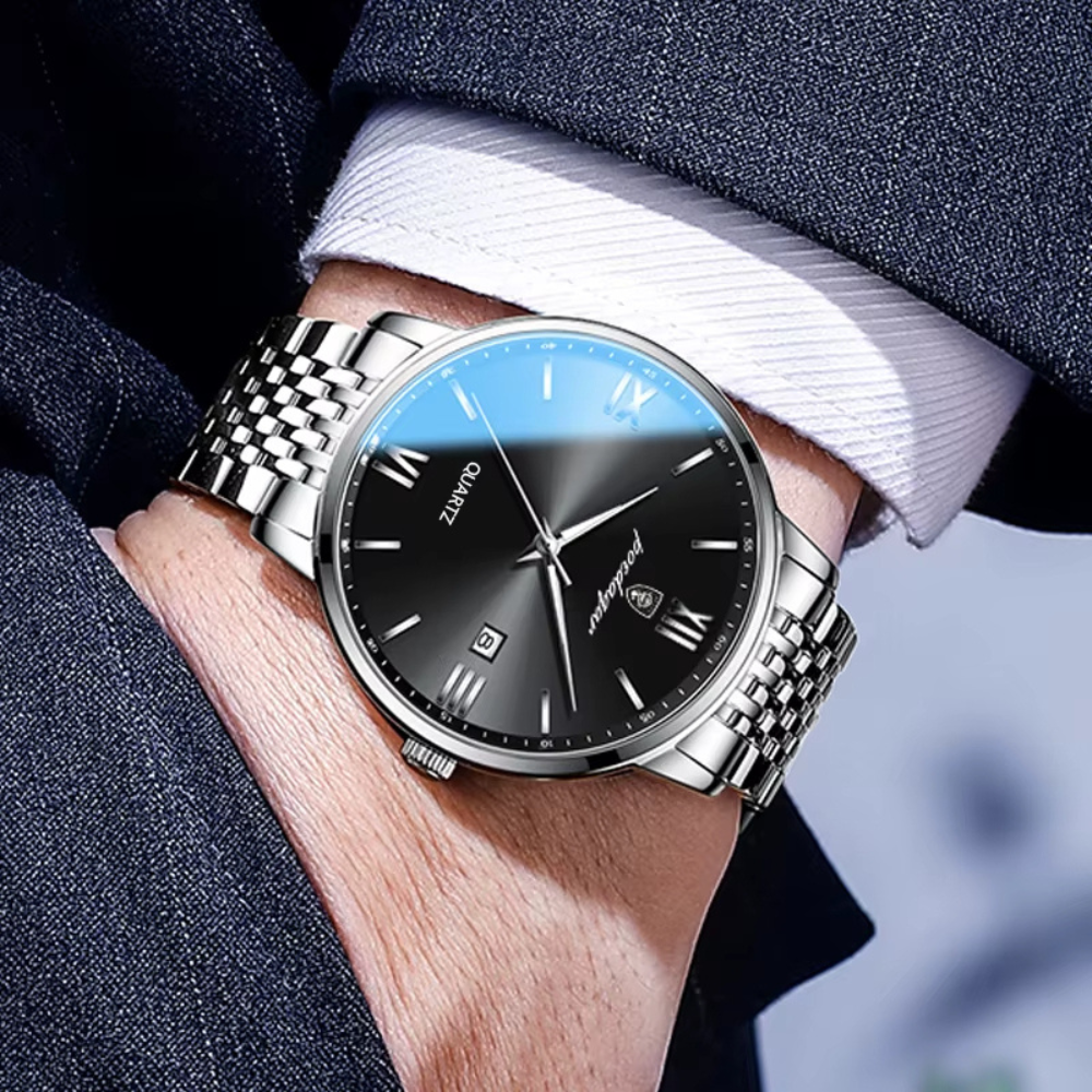 Montre Homme Ultra-Fine en Acier, Design Minimaliste