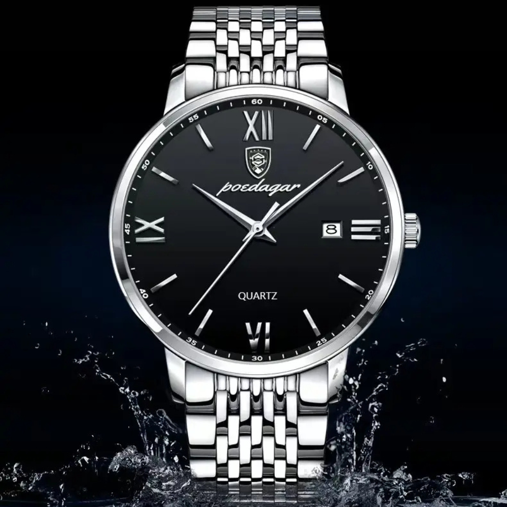 Montre Homme Ultra-Fine en Acier, Design Minimaliste