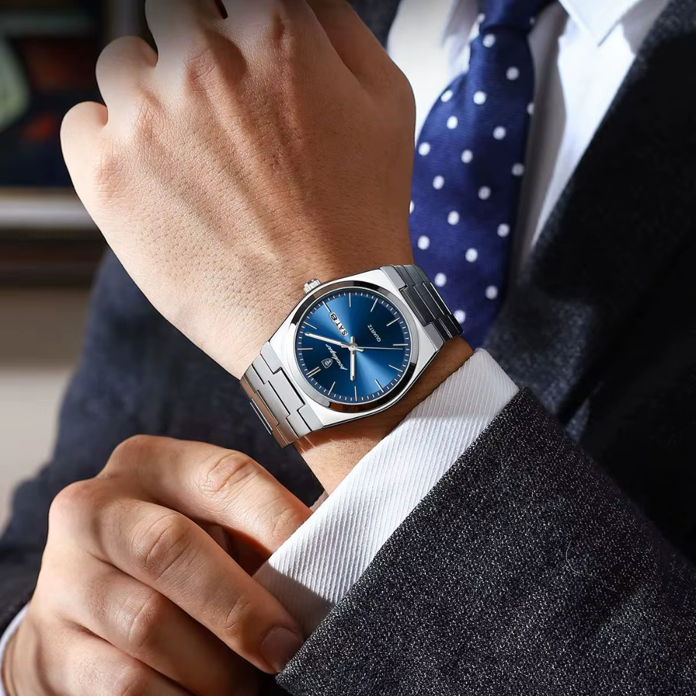 Montre Luxe Homme Quartz Design Moderne