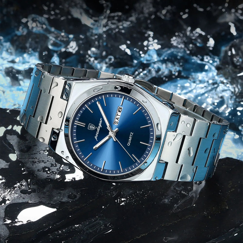 Montre Luxe Homme Quartz Design Moderne