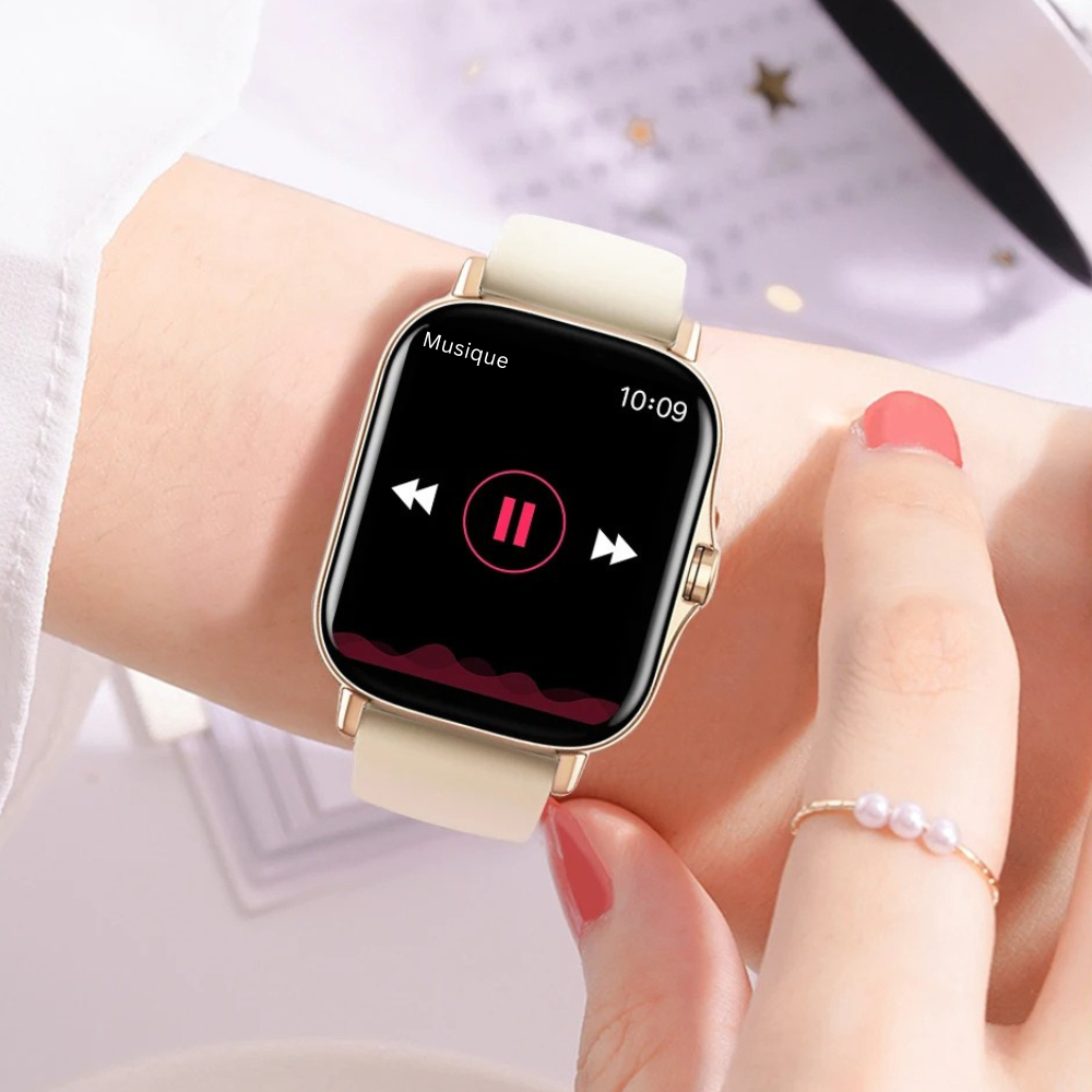 Montre Connectée Homme Écran Tactile, Suivi Santé et Notifications