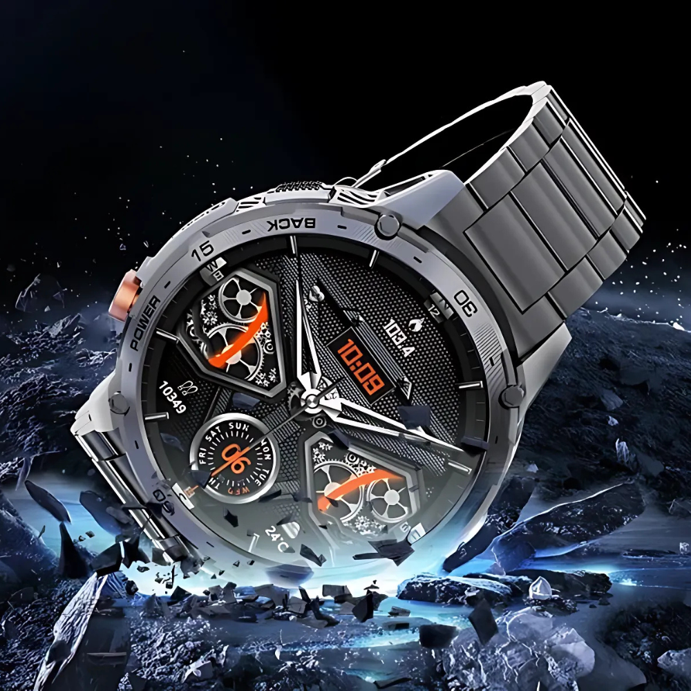 Montre connectée homme avec appel Bluetooth et assistant vocal