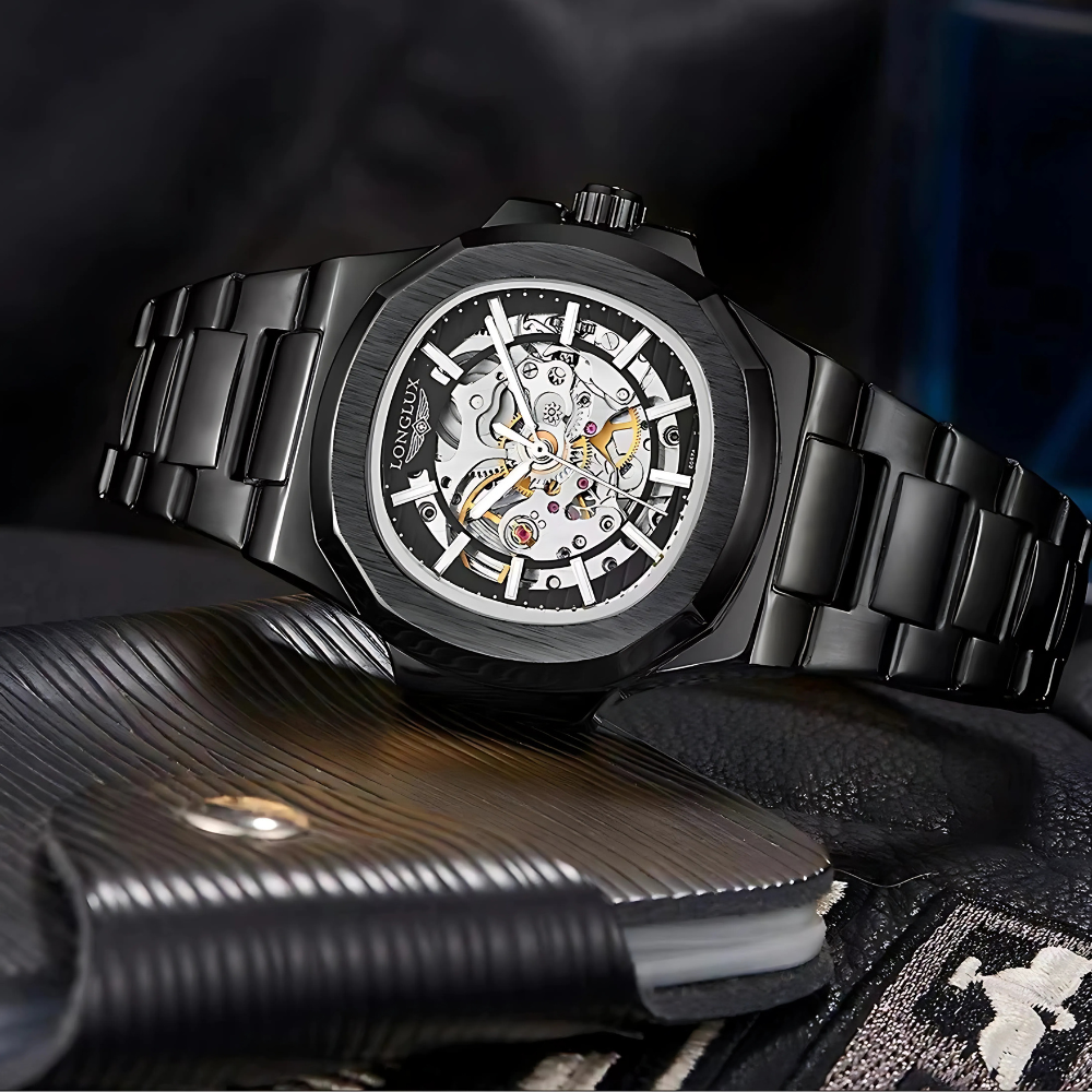 Montre Automatique Squelette Design Homme Moderne
