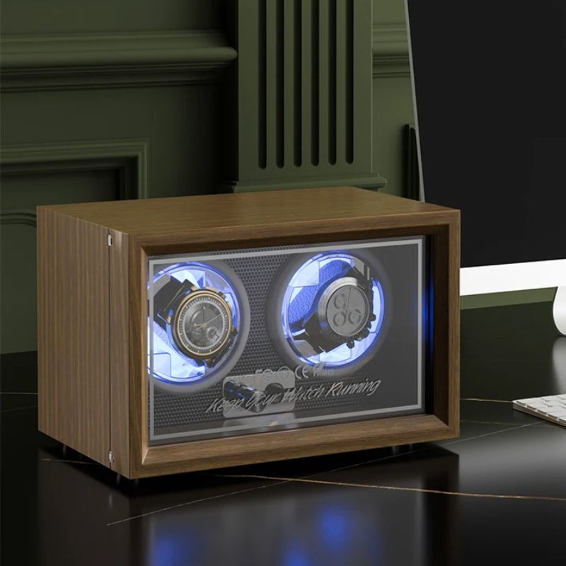 Remontoir automatique Bois et LED