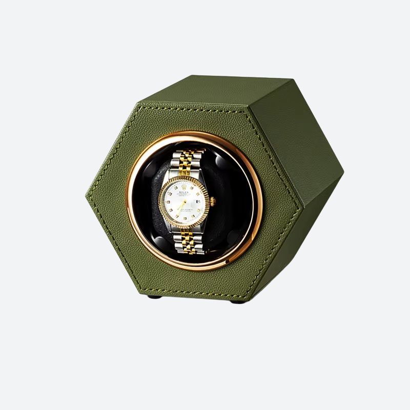 Remontoir automatique USB Cuir Hexagonal