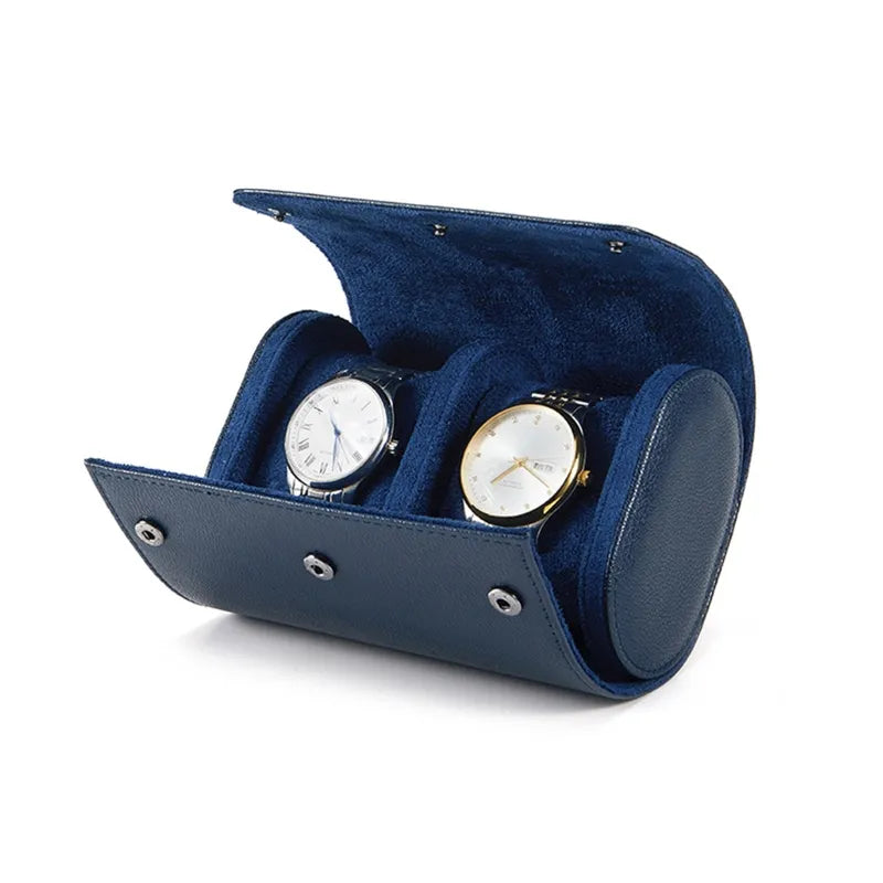 Étui à montre pour homme - Cuir bleu