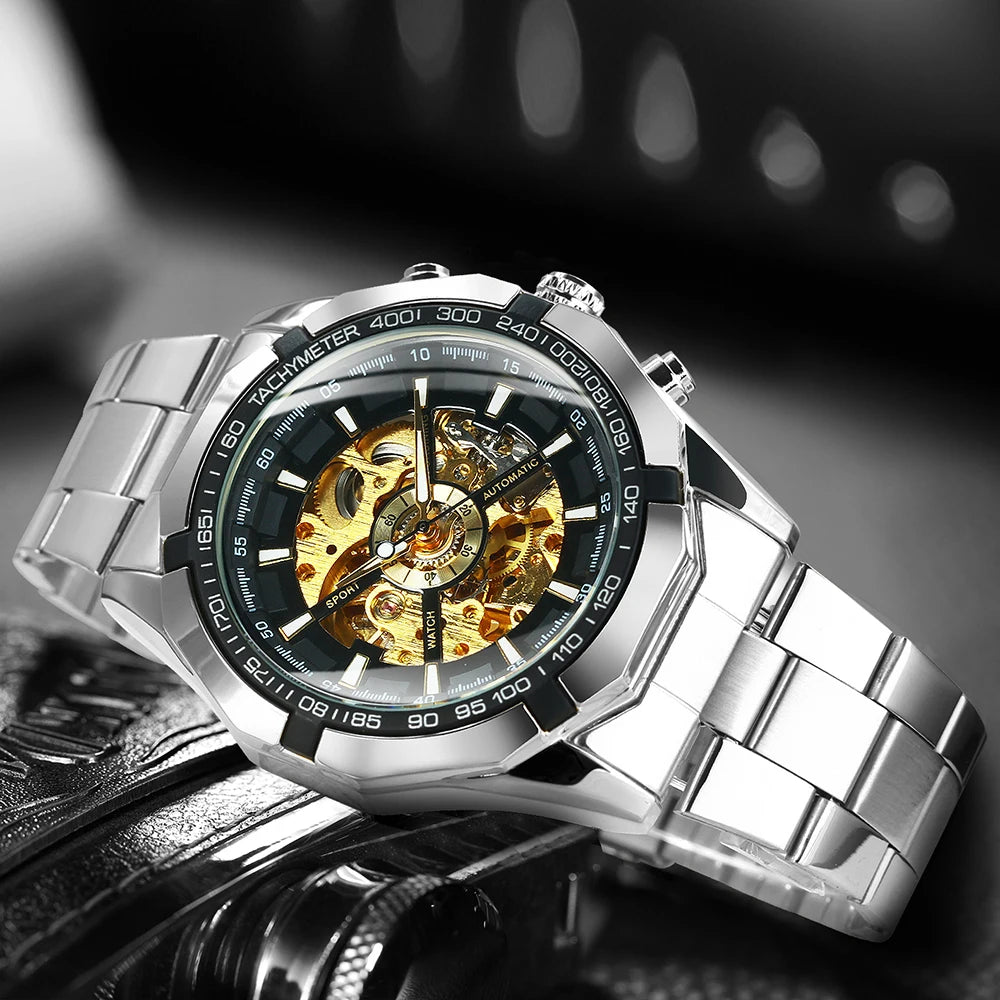 Montre Automatique Squelette Look Sportif