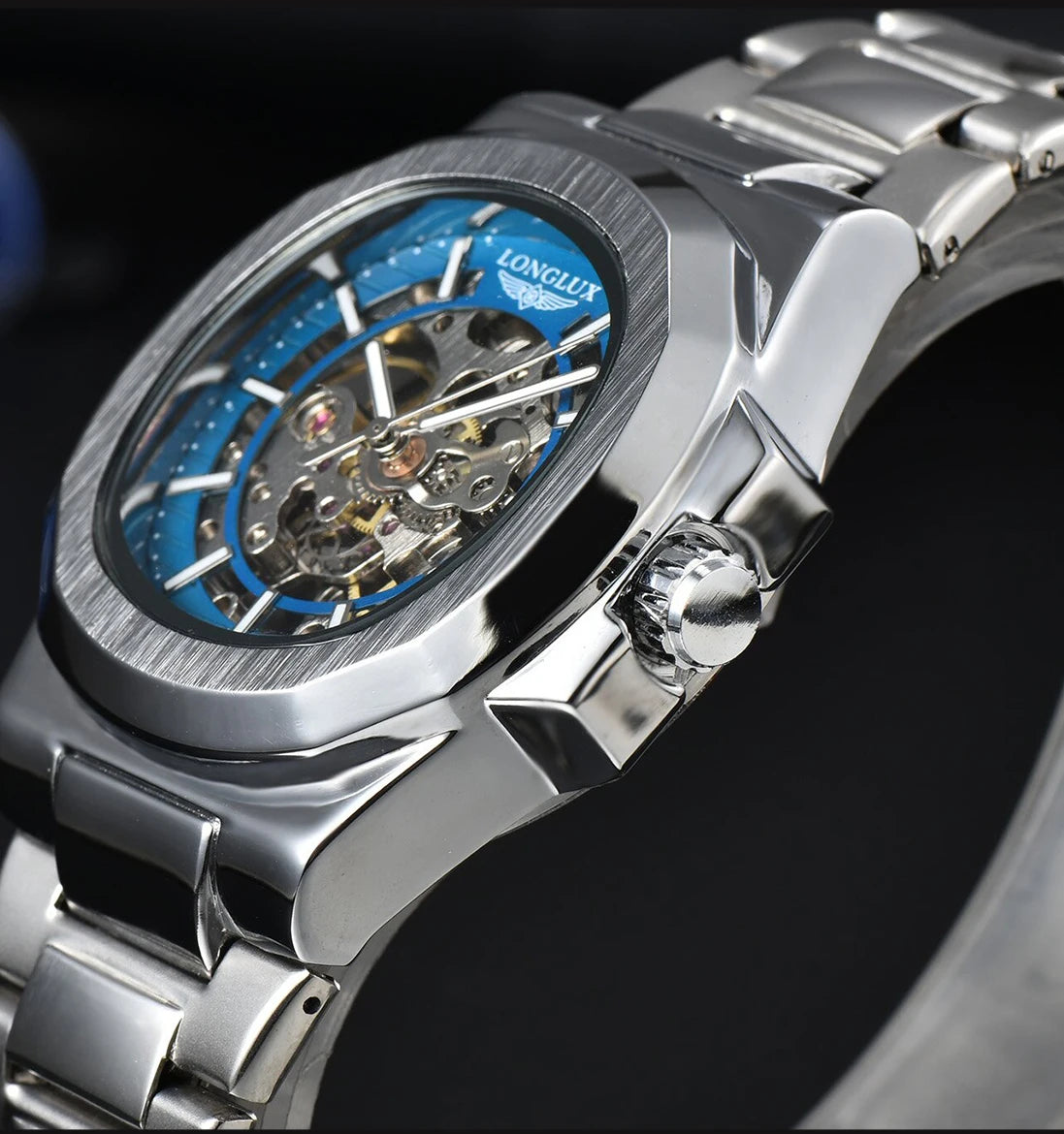 Montre Automatique Squelette Design Homme Moderne