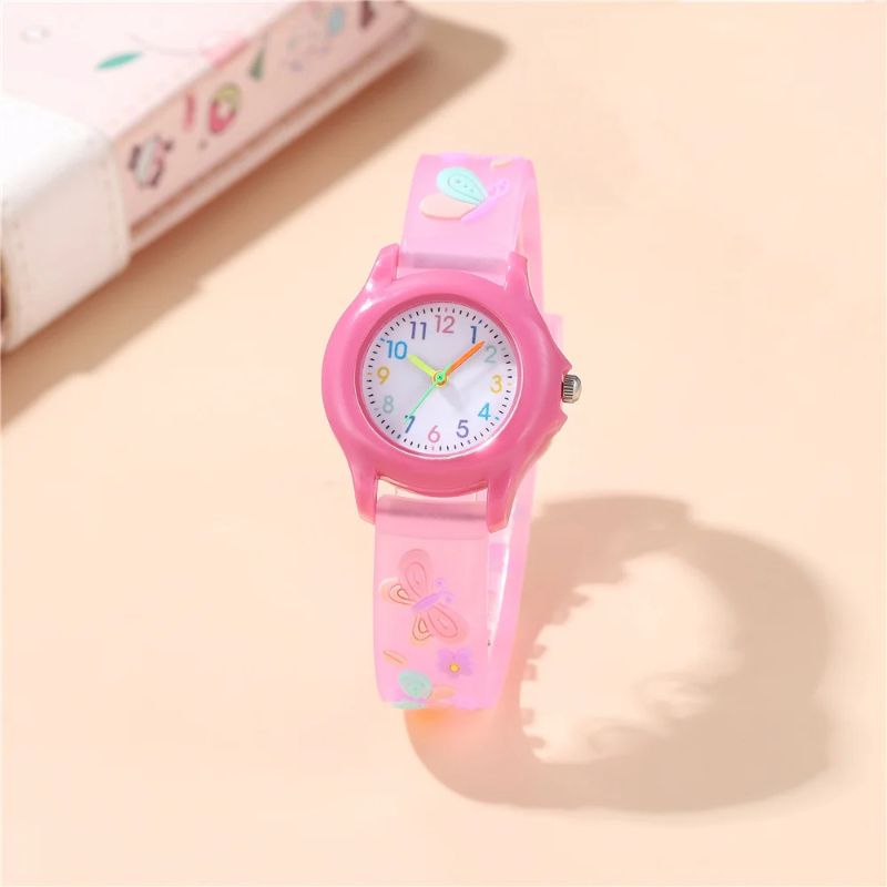 Montre Apprentissage Enfant Fille Bracelet Papillons