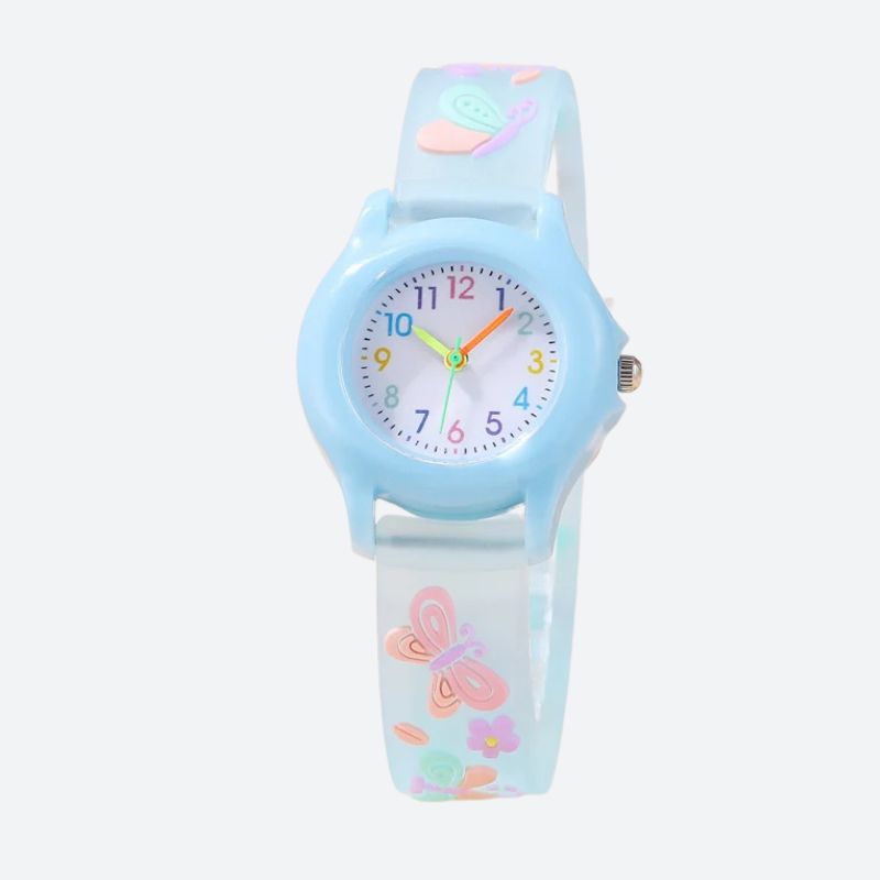 Montre Apprentissage Enfant Fille Bracelet Papillons