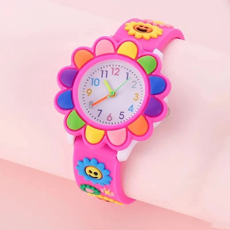 Montre Enfant Fleur Colorée – Apprentissage de l’heure ludique