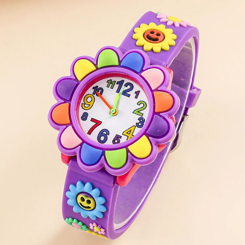 Montre Enfant Fleur Colorée – Apprentissage de l’heure ludique