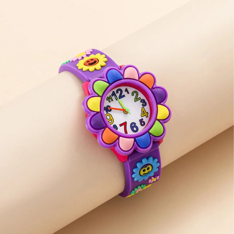 Montre Enfant Fleur Colorée – Apprentissage de l’heure ludique