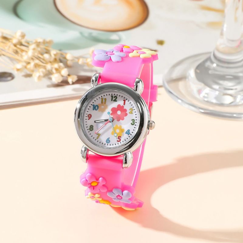 Montre pédagogique enfant fleurs relief