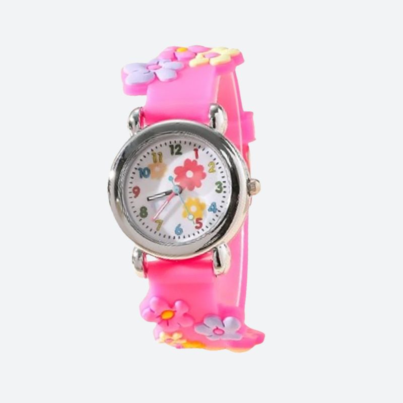 Montre pédagogique enfant fleurs relief