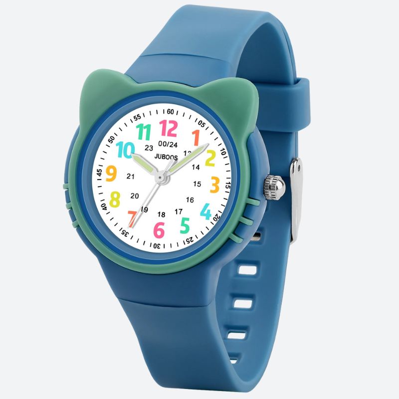 Montre pédagogique oreilles de chat pour enfant