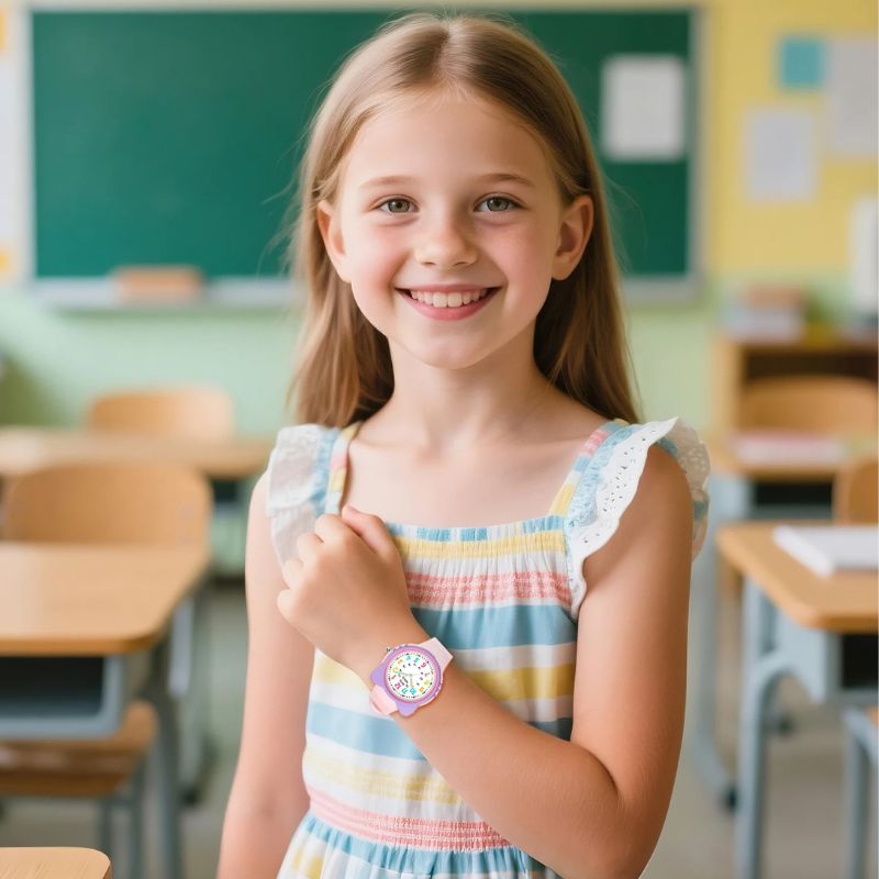 Montre pédagogique oreilles de chat pour enfant