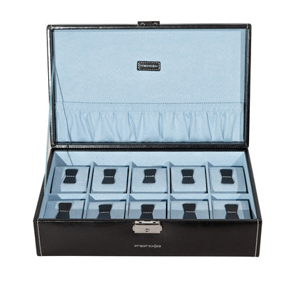 Coffret Montres 10 Places avec Poche de Rangement