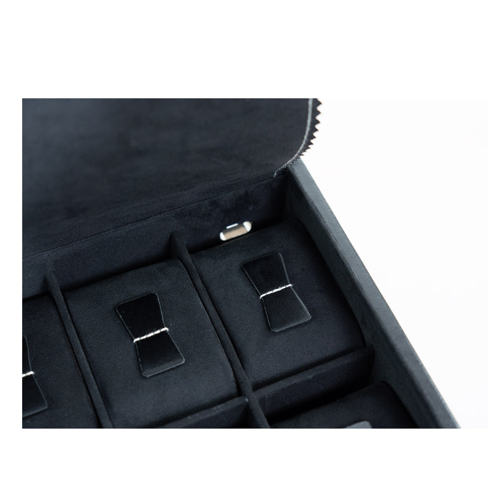 Boite 10 montres en cuir Noir