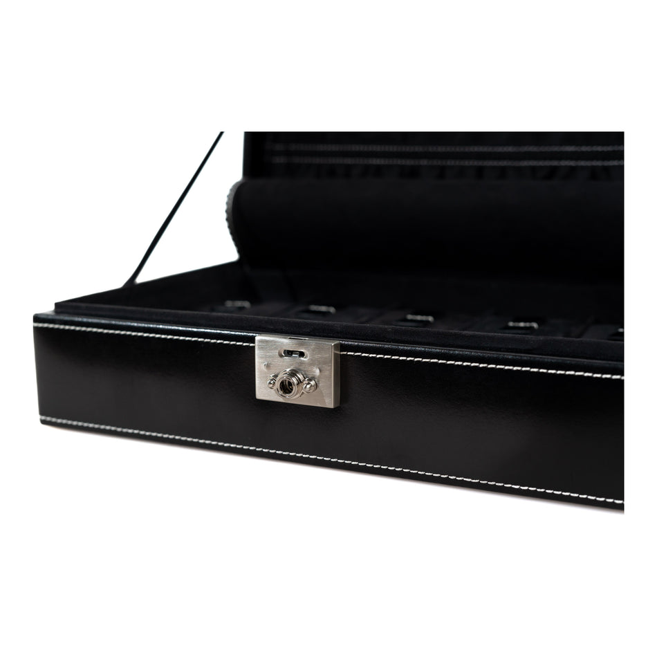 Boite 10 montres en cuir Noir