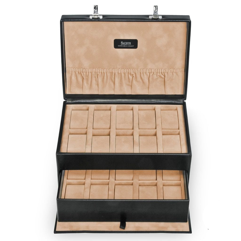 Boite pour 20 montres en cuir