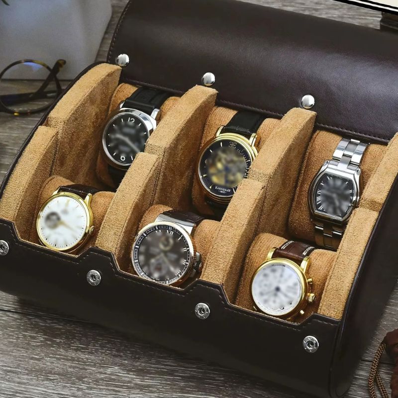 Boîte à montre de voyage Cuir Élégant Image