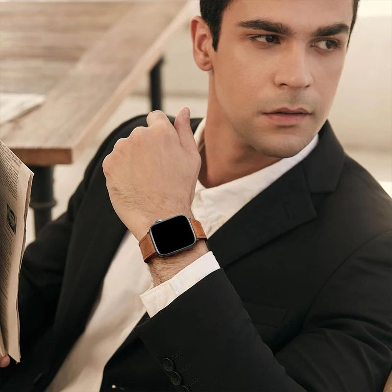 Bracelet Montre Cuir et Silicone