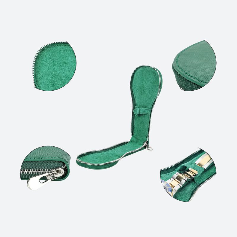 Étui montre cuir Voyage Zippé