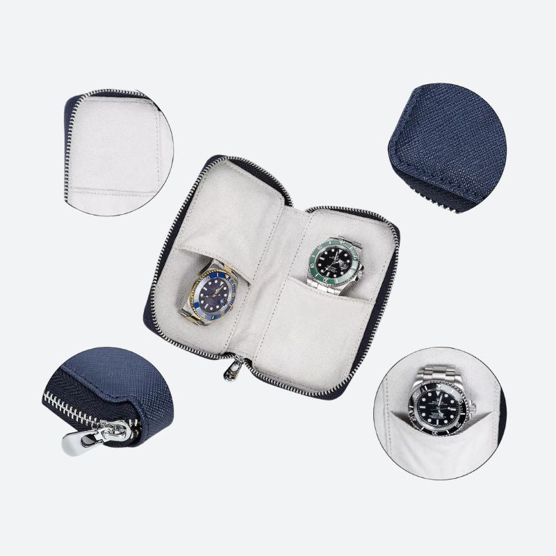 Étui pour montre de voyage Cuir 2 Compartiments