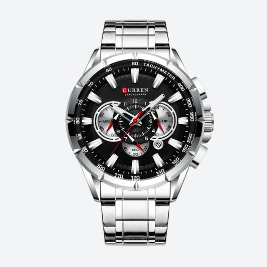 Grande Montre Chronographe Homme à Quartz, Design Sportif
