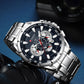 Grande Montre Chronographe Homme à Quartz, Design Sportif