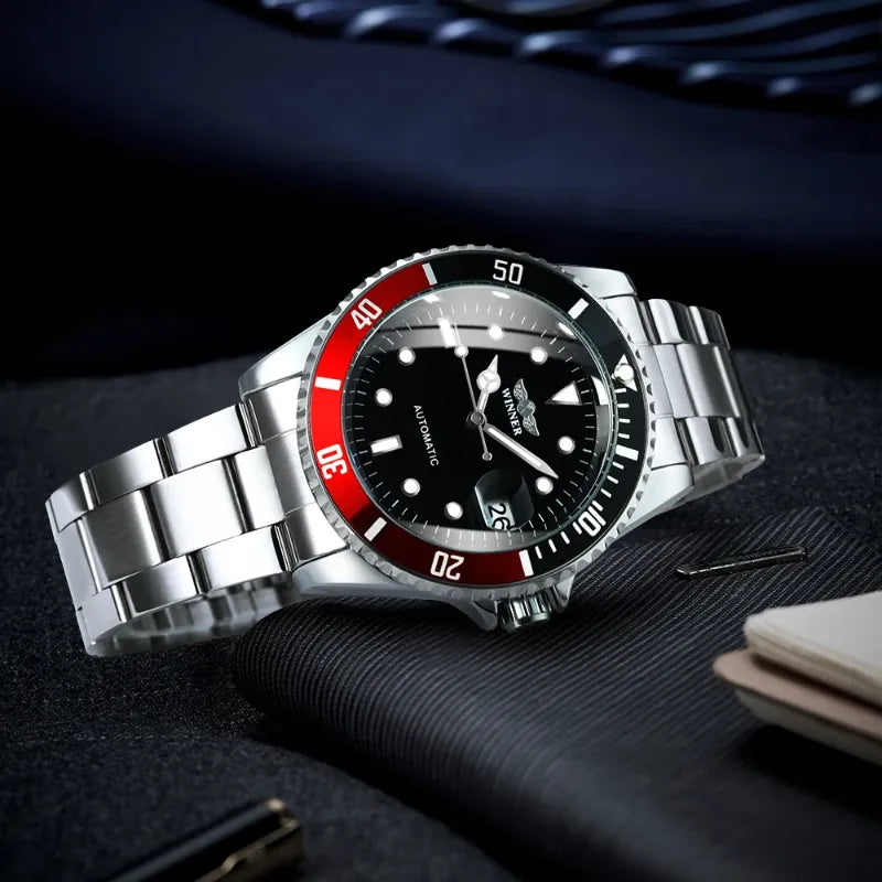 Montre Automatique Bracelet Acier et style plongée