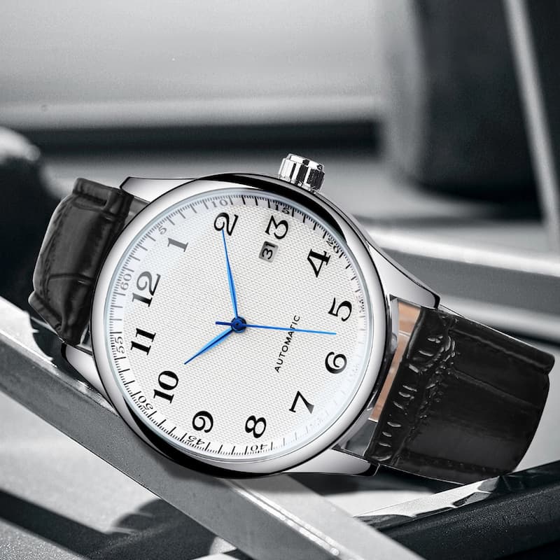Montre Automatique Homme Bracelet Cuir Image