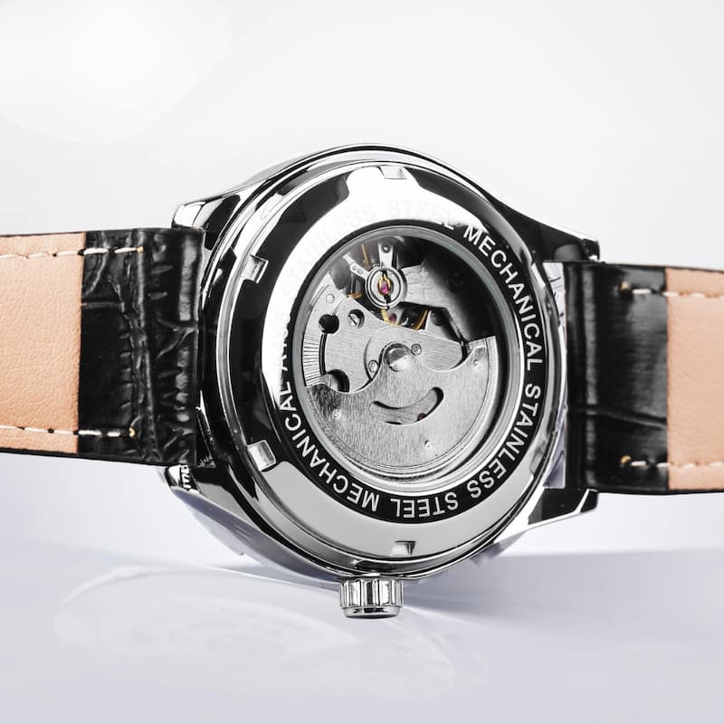 Montre Automatique Homme Bracelet Cuir Image