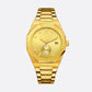 Montre Automatique Homme Dorée, Design Octogonal