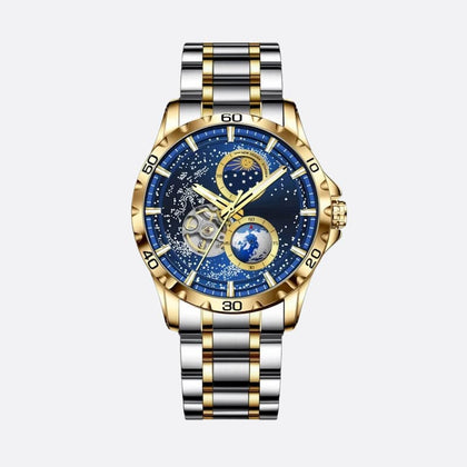 Montre Automatique Homme Étanche Design Galaxie