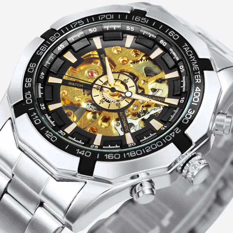 Montre Automatique Squelette Look Sportif