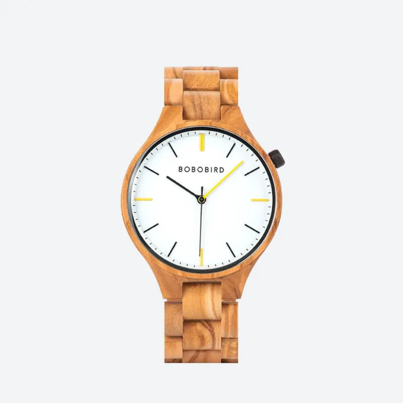Montre Bois pour Homme, Design Épuré