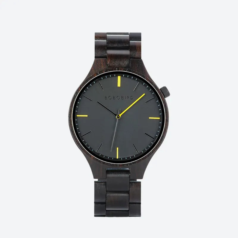 Montre Bois pour Homme, Design Épuré