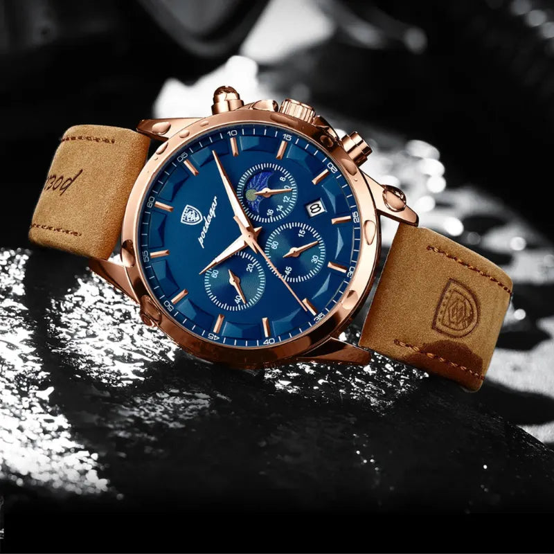 Montre Chronographe Homme Style Business Décontracté