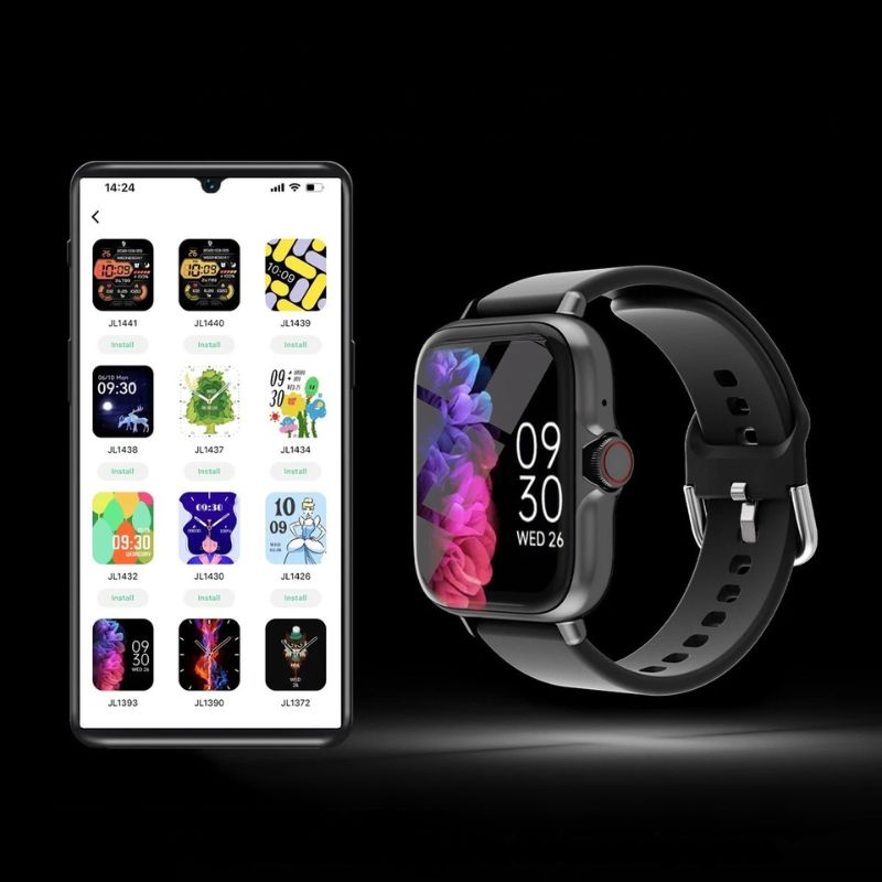 Montre Connectée Femme au Cadran Doré et Couronne Tactile et son application associée