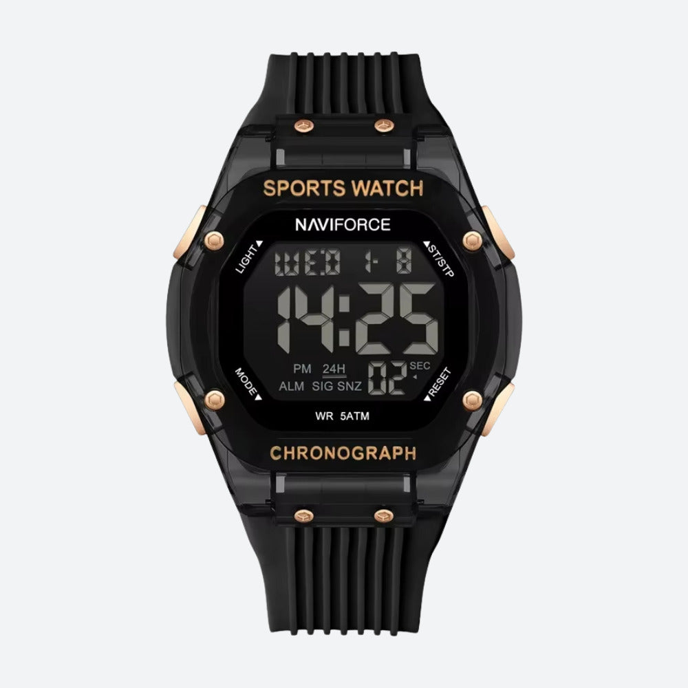Montre Digitale Homme, Chronographe et Double Affichage