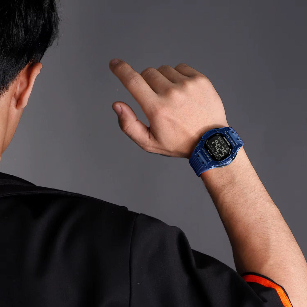 Montre Digitale Homme, Chronographe et Double Affichage