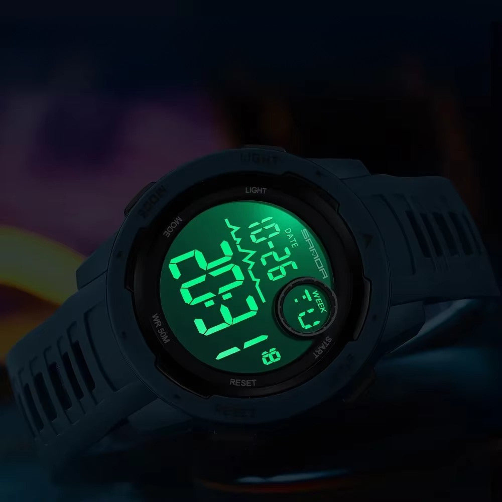 Montre Digitale Homme Sport, Bracelet Silicone