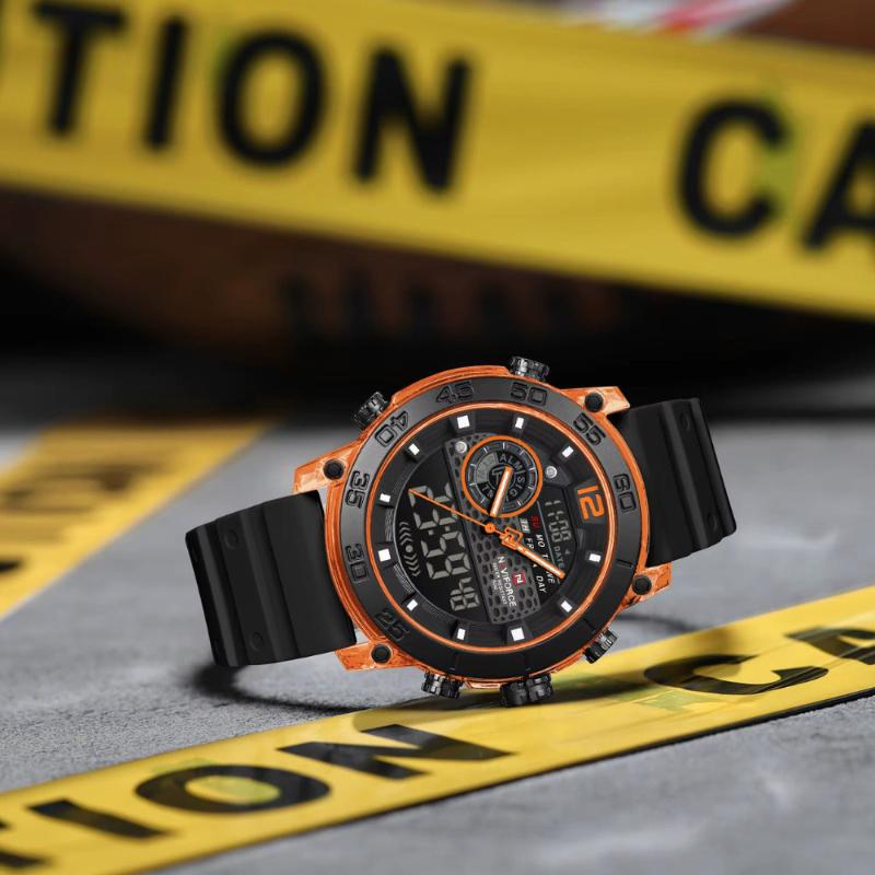 Montre Digitale pour Homme, Double Affichage, Chronographe