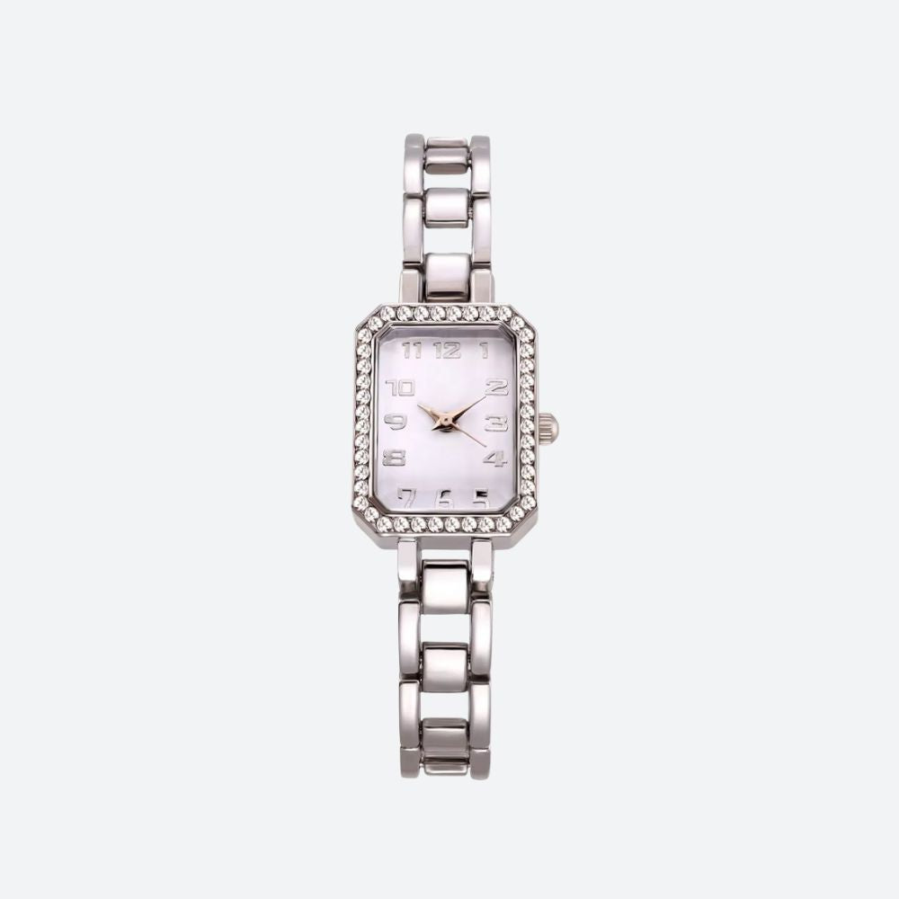 Montre Femme Carrée Luxe, Bracelet Acier