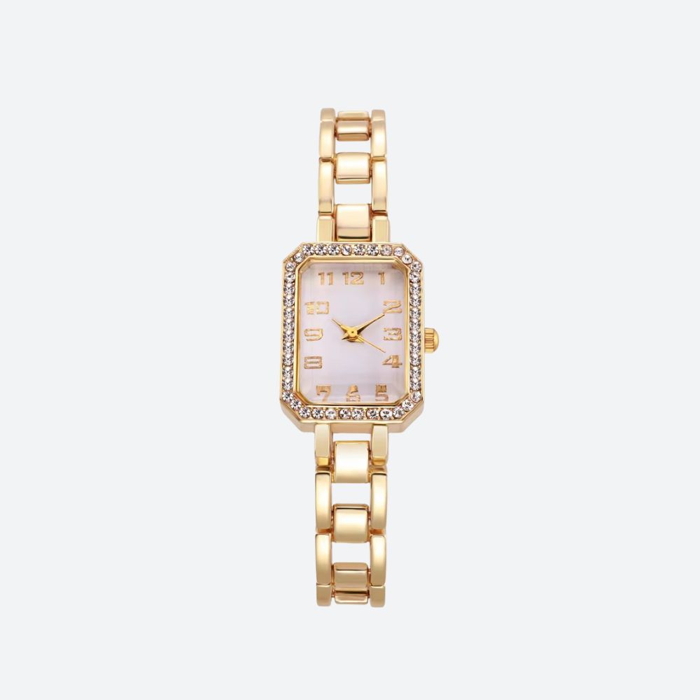 Montre Femme Carrée Luxe, Bracelet Acier
