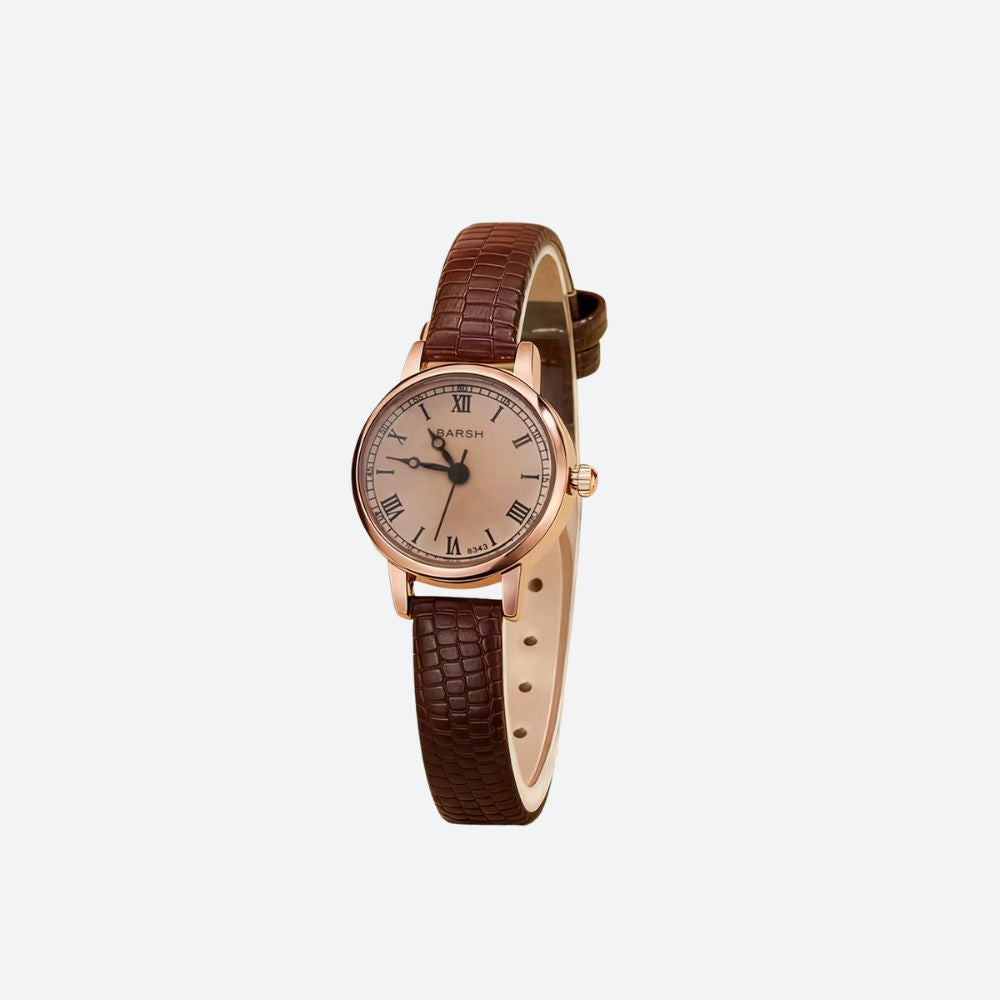 Montre Femme Cuir Cadran Rond