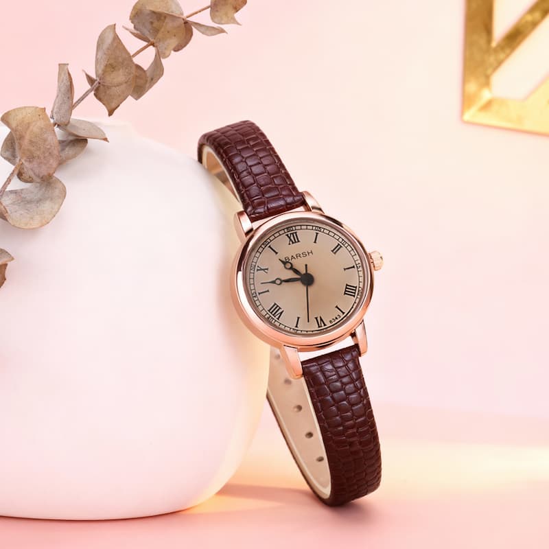 Montre Femme Cuir Cadran Rond Image