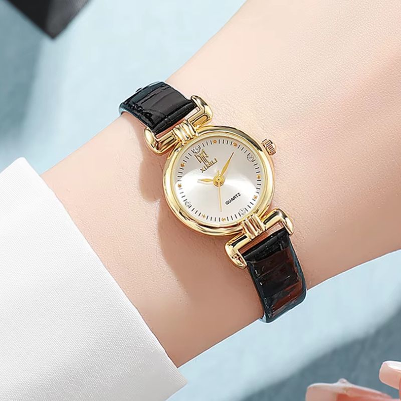 Montre Femme Minimaliste Quartz Cuir Croco